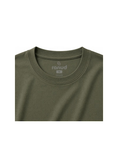 Ranud Erkek Oversize Fit Tişört,%100 Pamuk, Yumuşak Fırçalı Kumaş, Oeko-tex Sertifikalı Haki Ranud Erkek Oversize Fit Tişört,%100 Pamuk, Yumuşak Fırçalı Kumaş, Oeko-tex Sertifikalı Haki