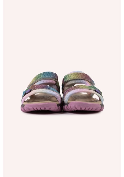 Panço Kız Bebek Cırt Cırt Detaylı Pembe Sandalet