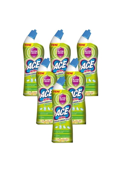 Ace Ultra Yoğun Kıvamlı Çamaşır Suyu Limon Tazeliği 810g X6 6'lı Set