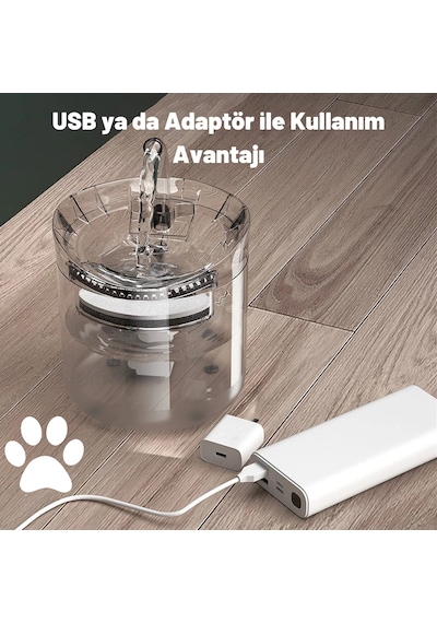 Dailylink Kedi Köpek için Sessiz Otomatik Su Pınarı 2 L