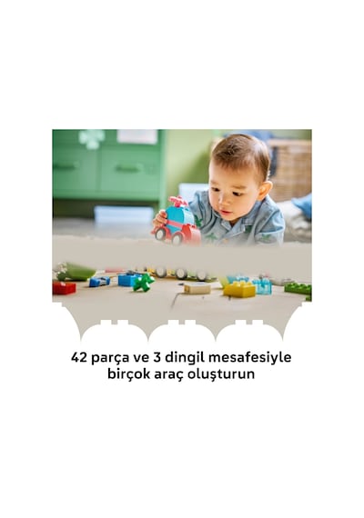 LEGO® DUPLO® İlk Yaratıcı Araçlar 10474 - 1.5 Yaş ve Üzeri Çocuklar için Figür İçeren Eğitici Oyuncak Yapım Seti (42 Parça)