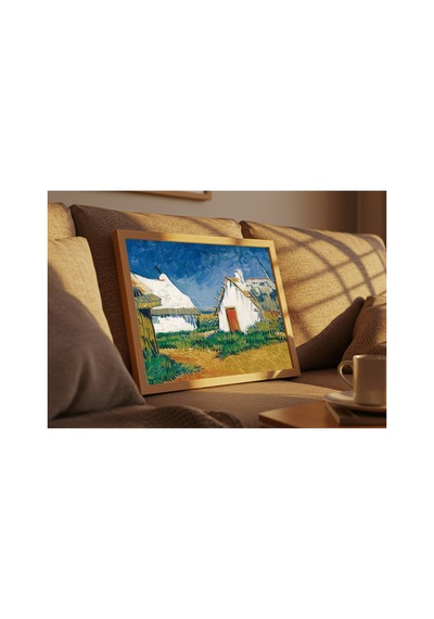 Van Gogh Van Gogh Saintes-maries Üç Beyaz Ev Çerçevesiz Poster 21x30 Cm A4 Tablo Van Gogh