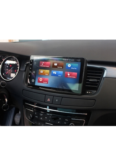 Peugeot 508 - Araç Multimedya Ekran - 4gb 64gb - S - Black - 2012 - 2018 - 9 Inch - Myway - Red