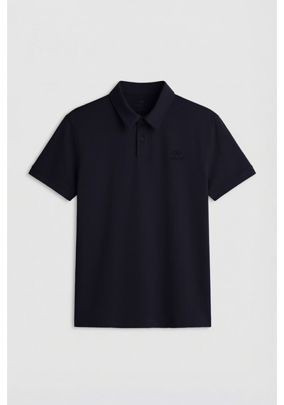 Tommy Life Lacivert Basic Logolu Standart Kalıp Triko Polo Yaka Erkek T-shirt - 87748 Lacivert