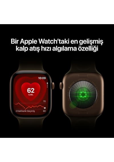Apple Watch Series 12 GPS MJEC4TU/A 42 MM Siyah Alüminyum Kasa Akıllı Saat M/L (Apple Türkiye Garantili)