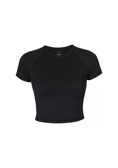 Sweaty Betty Sweaty Betty All Day Cropped Kadın Siyah Tişört Blk SIYAH