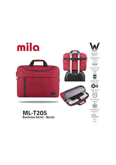Classone Mila ML-T205 Busines 15.6"Su Geçirmez Kumaş Fermuar Lapt