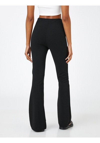Koton İspanyol Paça Pantolon Pencere Detaylı Siyah 3sal40006ık 3SAL40006IK999 Koton İspanyol Paça Pantolon Pencere Detaylı Siyah 3sal40006ık 3SAL40006IK999