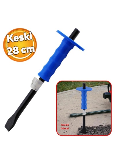 Düz Uç Korumalı Beton Murç Düz Keski Kırıcı -28cm