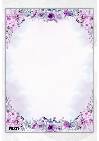 A5 Çiçek Bloknot Çizgisiz Defter - 50 Yaprak - Memopad - Notepad - Not Defteri - Not Kağıdı - 1732 Çok Renkli