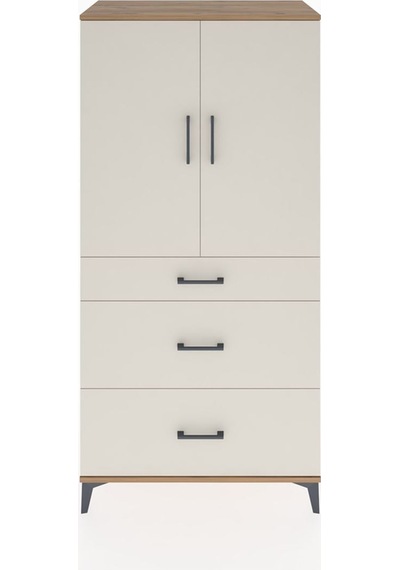 Hyperion Dolap 2 Raflı 3 Çekmeceli 2 Kapaklı 88x44x182 Çam-aytaşı Atlas Çam