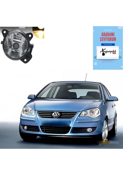 Volkswagen Polo Uyumlu Sol Ön Sis Farı Lambası 2005--2008 Ampullü Oem