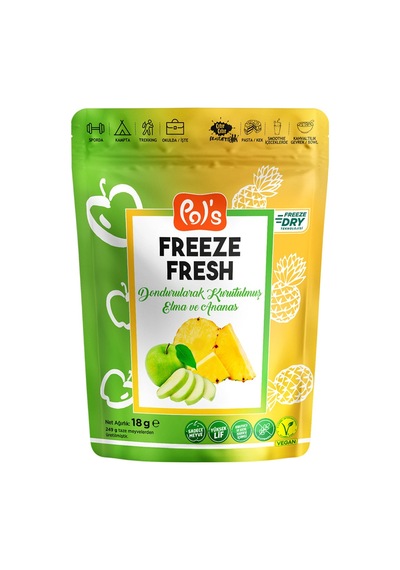 Pol's Freeze Fresh Dond.kurutlmş.elma&ananas 18 G - 7 Adet Tarı