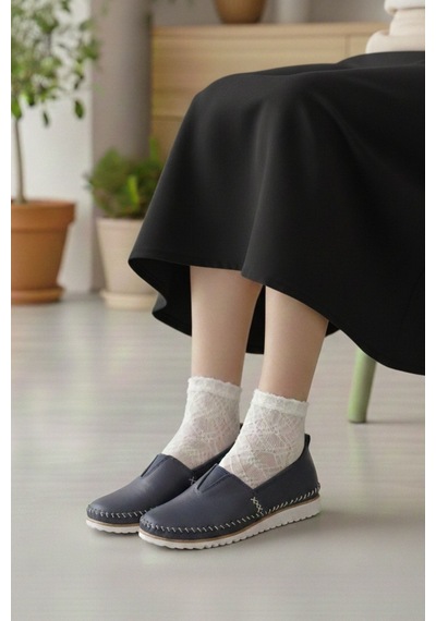 Napa Shoes Nefes Alan Hakiki Deri Rahat Taban Kadın Casual Ayakkabı Napa-108 Laci