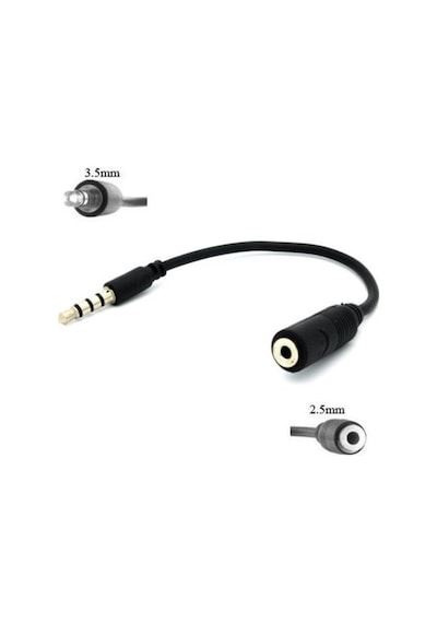 3.5 MM Erkek to 2.5 MM Dişi Çevirici Dönüştürücü Ses Kablo