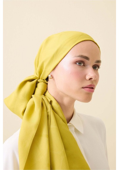 Imannoor İman I Baklava Hardal Ramy Jakar Şal 70x190 Hardal