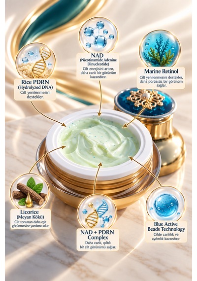 Longevıty Glow Cream Pdrn Etkili Yaşlanma Karşıtı Titreşimli Kırmızı Led Masajlı Krem
