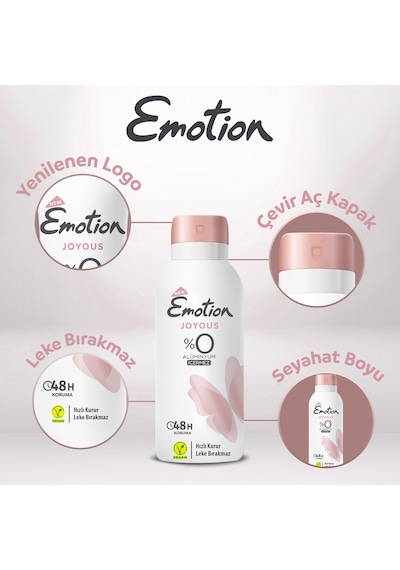 Emotion Joyous Kadın Deodorant 4x90 Ml Seyahat Boy