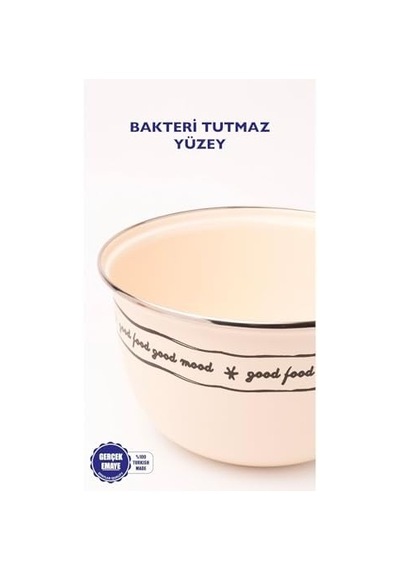 Mood Emaye Karıştırma Ve Salata Kabı 24cm 4 Litre Ocağa Da Koyulabilir