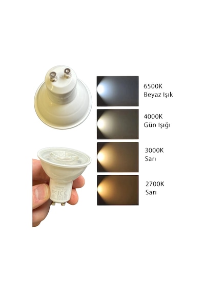 6 Adet Osram 6.9w 80w 2700k Sarı Işık Gu10 Duylu Led Spot Ampul