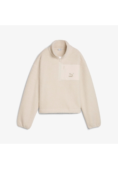 Puma Classıcs Winterized Half-zip Kadın Krem Sweatshirt Düz 626796 Krem