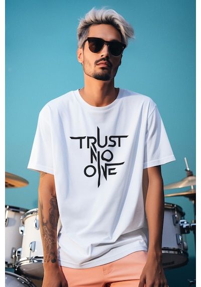 Stil X Yeni Sezon Oversıze Erkek T-shırt, Sizi Anlatan Tasarımlar Beyaz-7