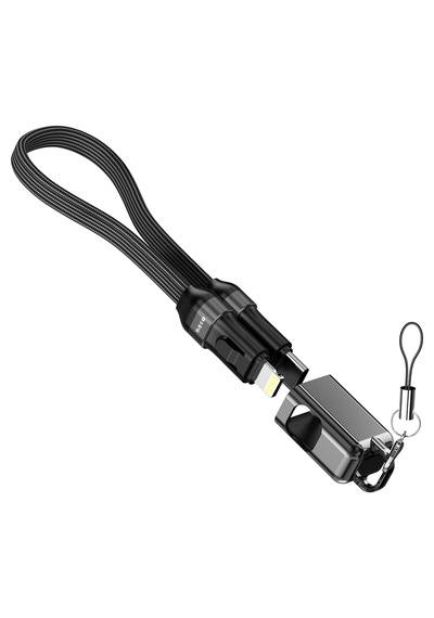 S-link Armor Cl-020 30w 20 Cm Type-c To Lightning Pd Örgülü Metal Başlıklı Siyah Hızlı Şarj Kablosu 1