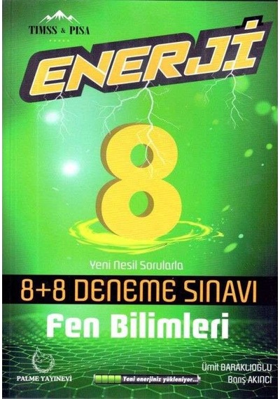 Palme 8. Sınıf Enerji Fen Bilimleri 8+8 Deneme Sınavı