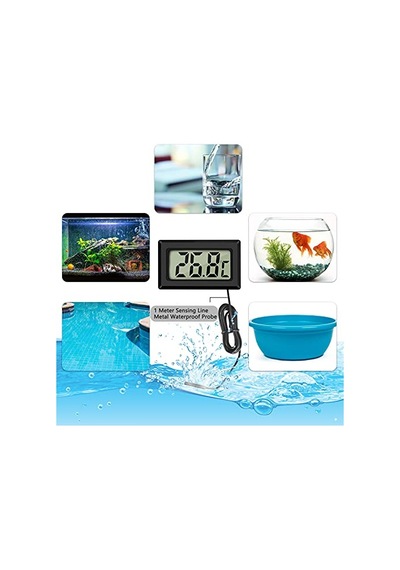 Dijital Lcd Termometre Sıcaklık Monitörü Harici Sensörü İle Buzdolabı Dondurucu Buzdolabı Akvaryum