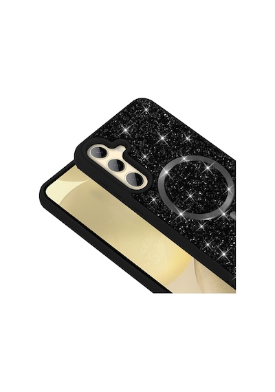 Teleplus Samsung Galaxy Uyumlu S24 Fe Kılıf Glitter Mozaik Magsafeli Taşlı Pırlanta Kapak