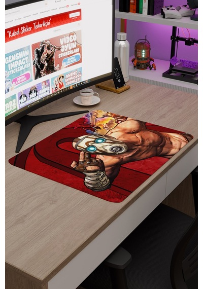 Borderlands Kaymaz Dikişli Kauçuk Oyuncu Mousepad V3 - 48x40 Xl Gaming Mouse Pad Fare Altlığı