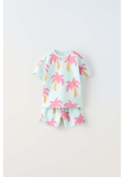 Lolliboomkids Kız Çocuk Palmiye Desenli Mint Yeşili T-shirt Şort Alt Üst Takım 2 Parça Mint Yeşil Mint Yeşili Lolliboomkids Kız Çocuk Palmiye Desenli Mint Yeşili T-shirt Şort Alt Üst Takım 2 Parça Mint Yeşil Mint Yeşili