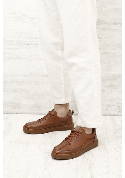 Gönderi(R) Gönderi R Erkek Taba Bağcıklı Kauçuk Taban Hakiki Deri Sneaker Ddma83531640 Taba