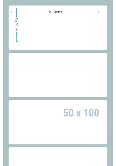 Termal Etiket 30 Adet Rulo Barkod Etiket 50x100 Mm 1000 Sarım 1