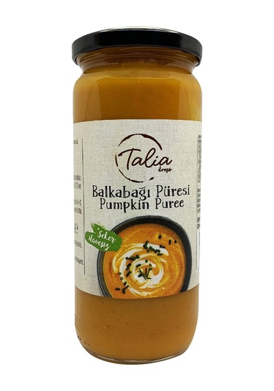 Talia Balkabağı Püre 480g - Katkısız, Şekersiz, Doğal Konserve 4'li Avantaj Paketi - 4 Adet Tarı