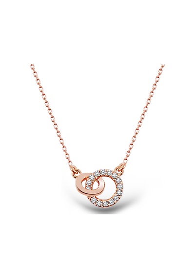 Kuyumcudukkani "sen Ve Ben"daire Figürlü Kolye-37135-r-w Rose Gold