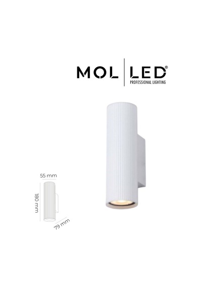 Molled Aura Serisi Beyaz Çift Yönlü Dekoratif Gu10 Duylu Aplik - Mol8105