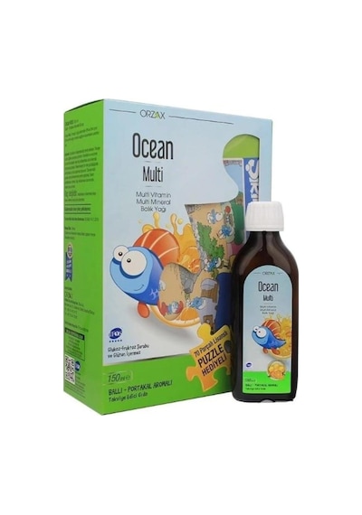 Ocean Multi Vitamin Mineral Balık Yağı 150 ML + Puzzle