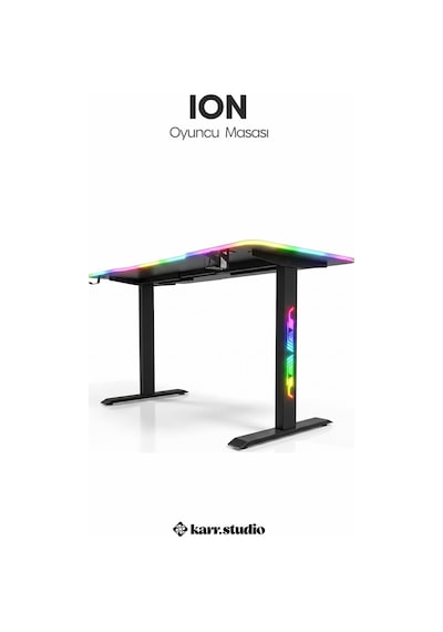 Ion 25mm RGB Aydınlatmalı Oyuncu Masası | Siyah Karbon Fiber Kaplama Ion 25mm RGB Aydınlatmalı Oyuncu Masası | Siyah Karbon Fiber Kaplama