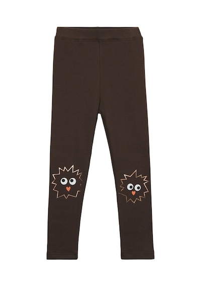 Lovetti Kahverengi Kız Çocuk Crazy Eyes Baskılı Şardonlu Tayt 9347K017 Kahverengi