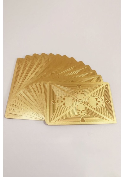 Gold Kurukafa İskambil Kağıdı Pvc Su Geçirmez Oyun Kağıdı Cin500
