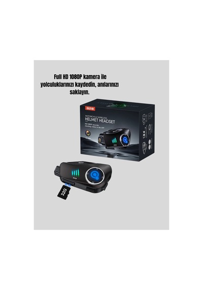Astraltech Q28 Bluetooth Kask Kulaklık 1080p Kamera Su Geçirmez Motosiklet Interkom Yeni Nesil