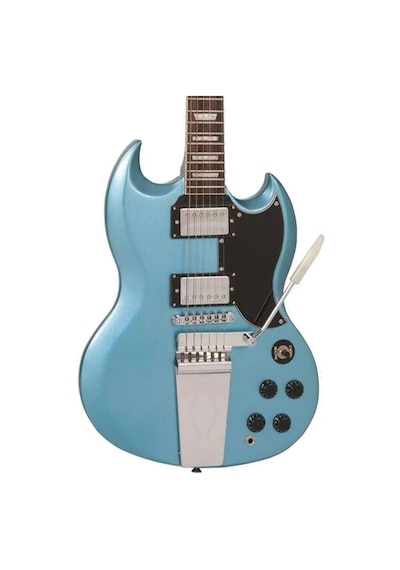 Vintage Vs6 Reissued Vibrola Tailpiece Elektro Gitar - Gun Hill Blue
