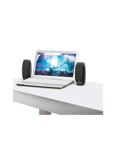 S150 Usb Stereo Hoparlör, 2.0, İnce Ve Hafif Tasarım, Kompakt Ve Taşınabilir, Kolay Ses Kontrolleri, Led Işıklı Gösterge, Sessize Alma Düğmesi, 2 W, Siyah
