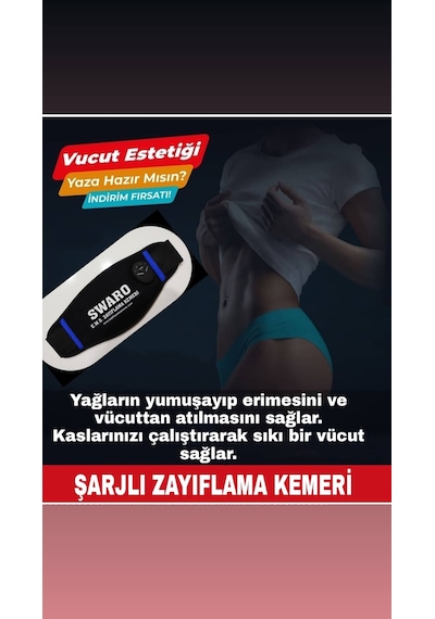 Şarjlı Titreşim Kemeri