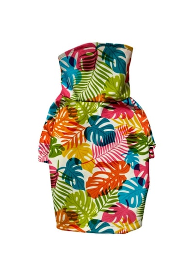 Gedyco Colorful Palm Fileli Küçük Irk Köpek Yağmurluğu