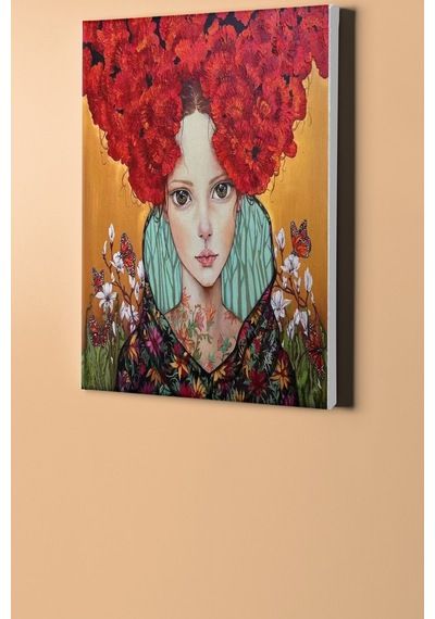 Webstyle Sayılarla Boyama Seti Kasnaklı Kırmızı Kız 60 X 75 Cm