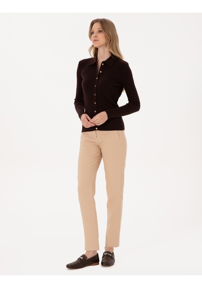 Pierre Cardin Kadın Kahverengi Hırka Triko 50316338-vr029 Kahverengi