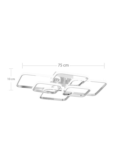 Pl 01 6 Model Krom 3 Renkli Salon Ve Oturma Odası İçin İdeal Alüminyum Avize, 75x10 Krom