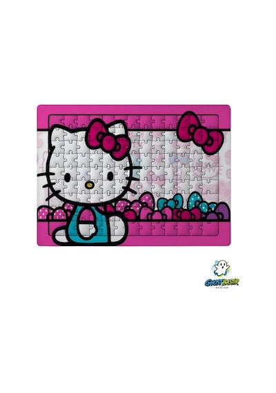 Ghostbastır Design Hello Kitty 99 Parça Ayaklı Puzzle Dekoratif Çocuk Yapbozu 0163